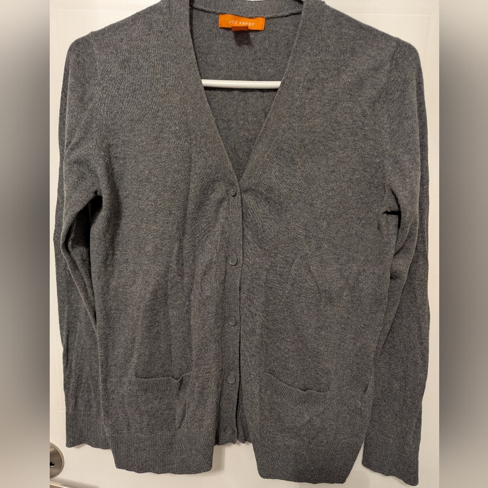 3/$20 Joe Fresh Button Up Cardigan, Gray, Size S